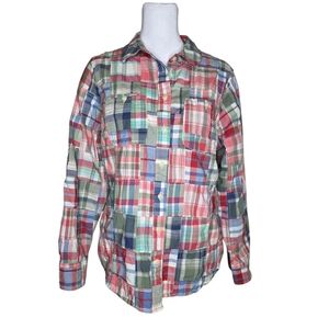 L.L. Bean Womens Quilted Long Sleeve Button Down Shirt Size Petite Small